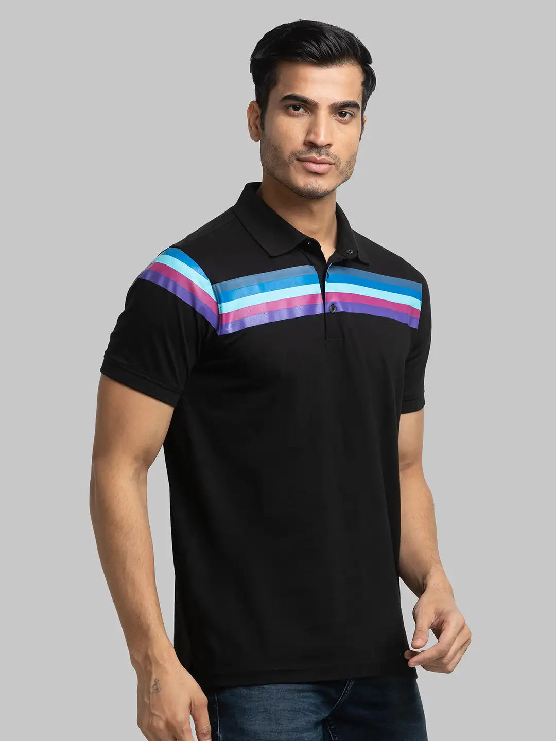 Men Slim Fit White T-Shirt & Polo