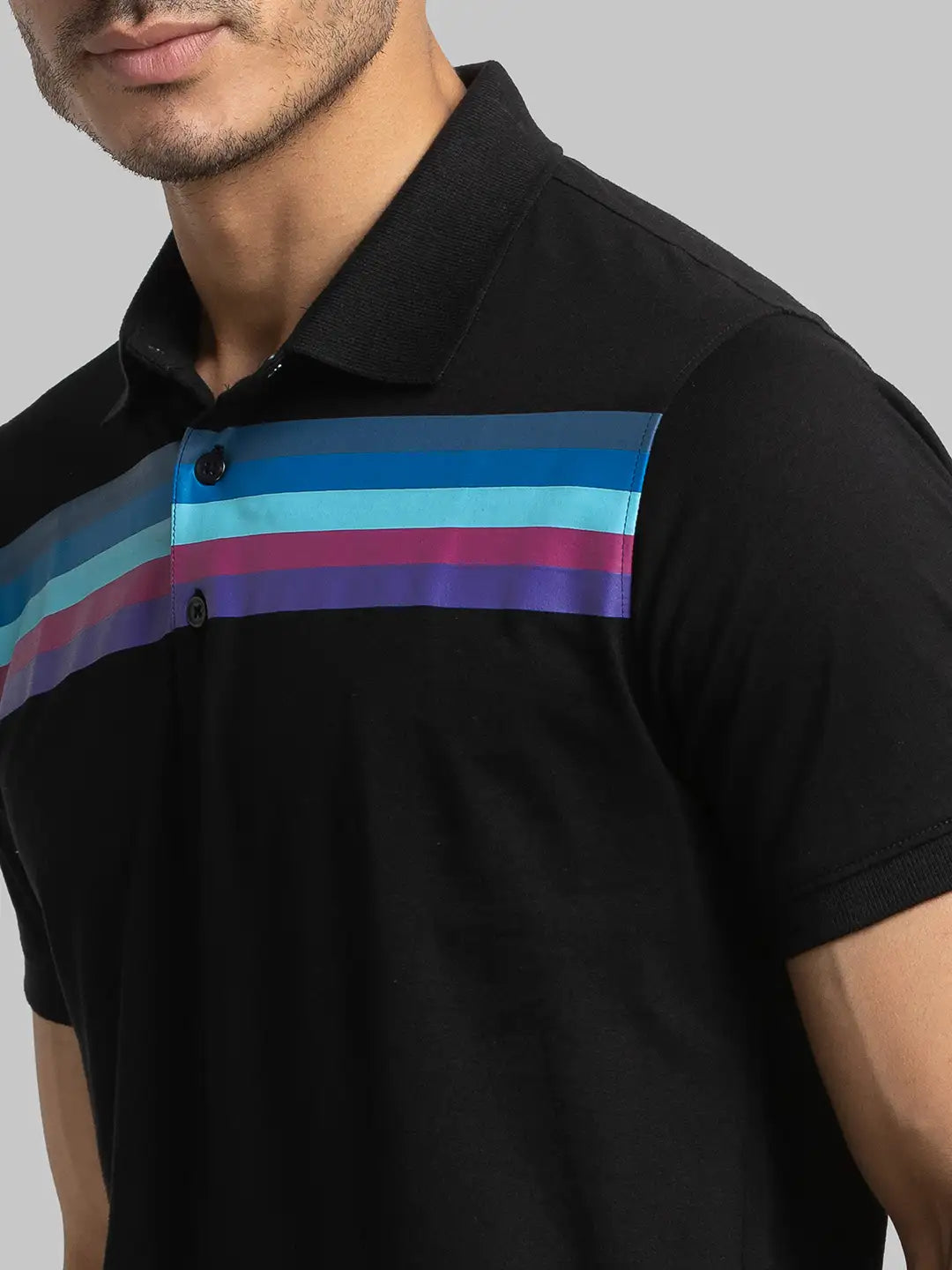Men Slim Fit White T-Shirt & Polo
