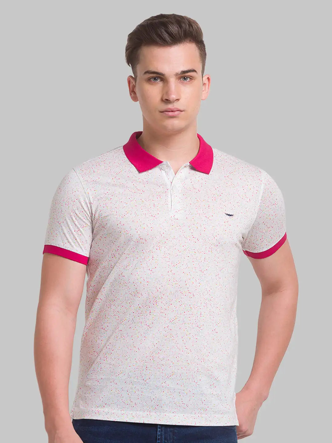 Men Slim Fit Blue T-Shirt & Polo