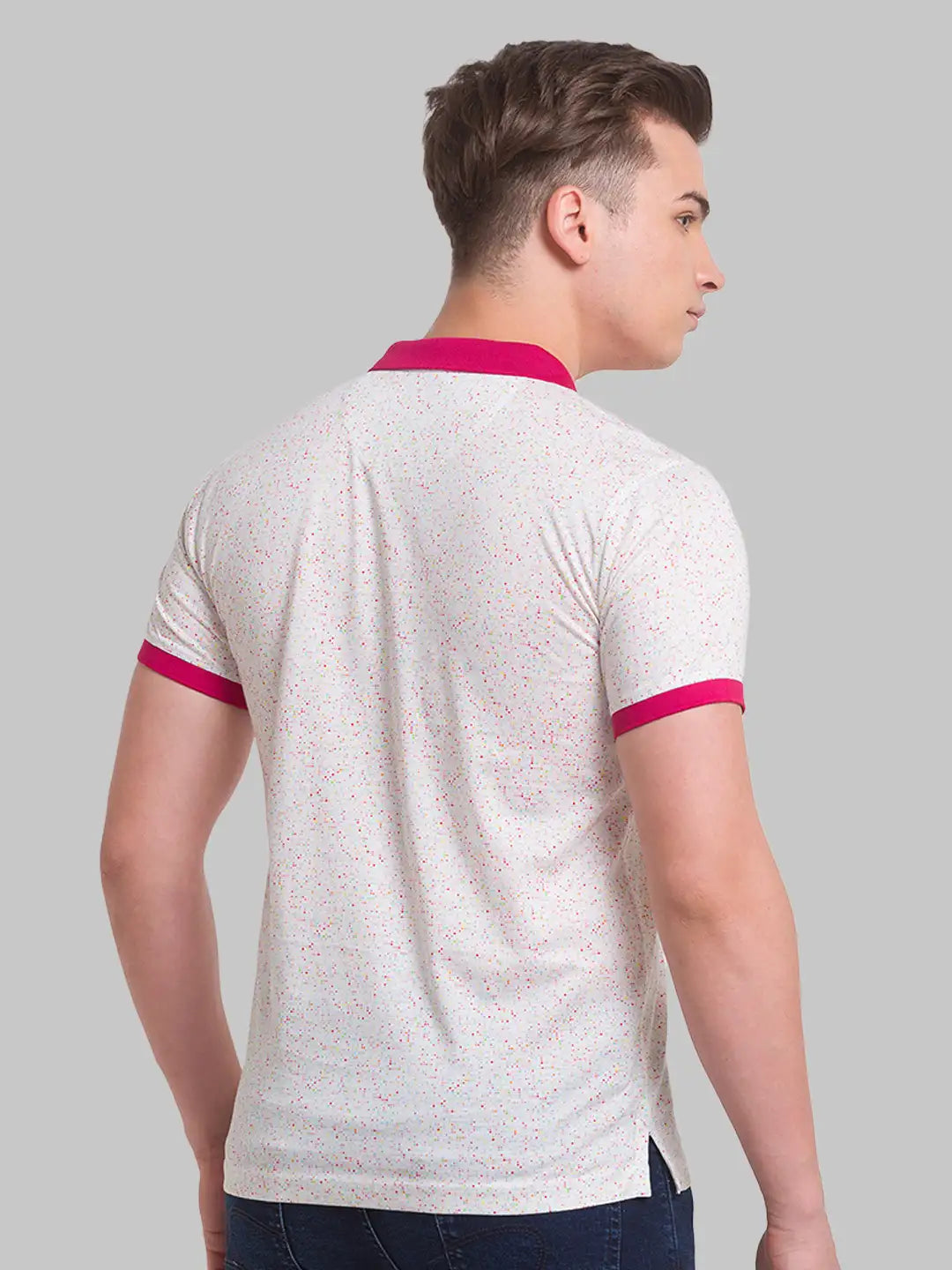 Men Slim Fit Blue T-Shirt & Polo