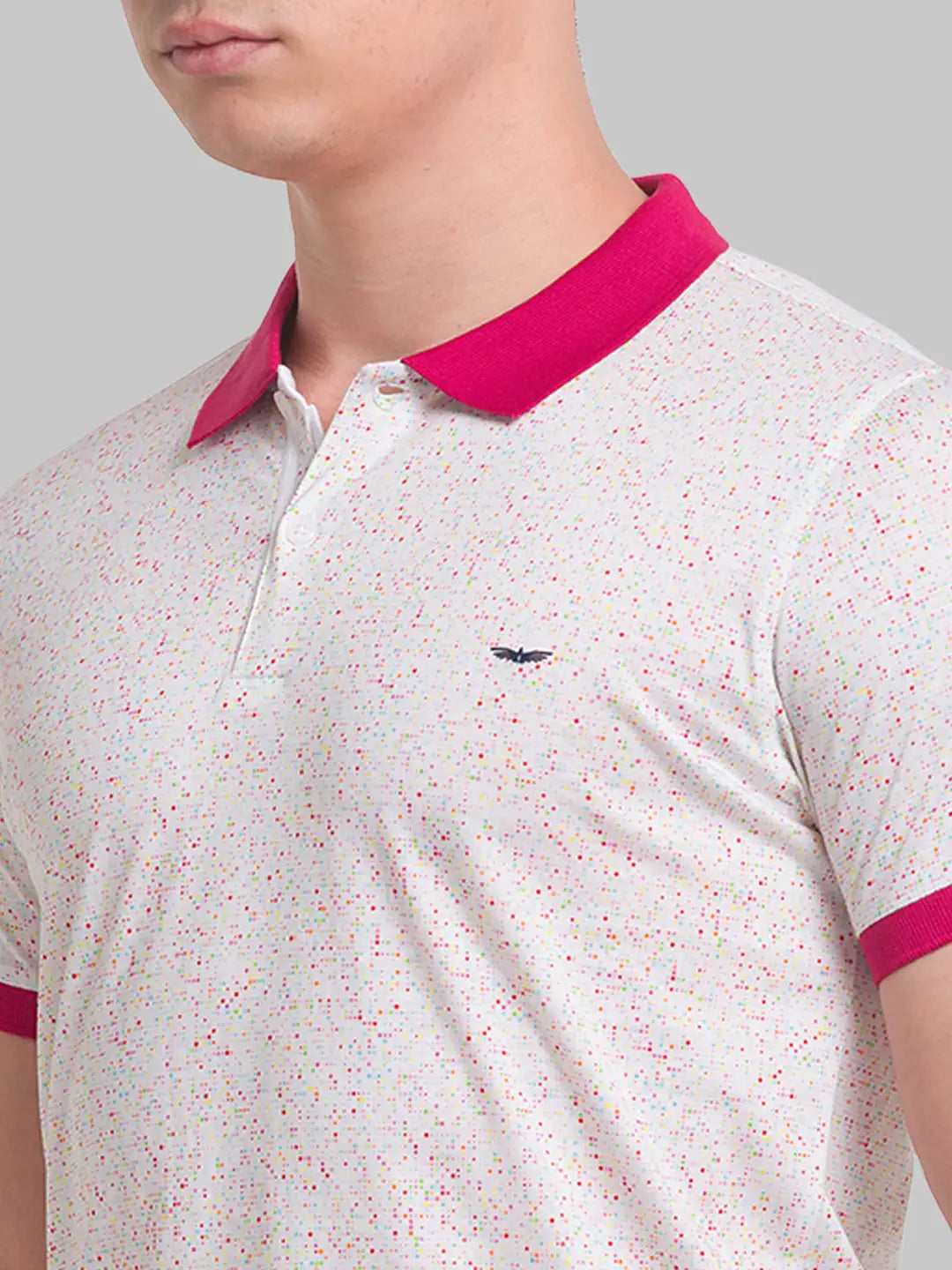 Men Slim Fit Blue T-Shirt & Polo