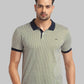 Men Slim Fit Blue T-Shirt & Polo