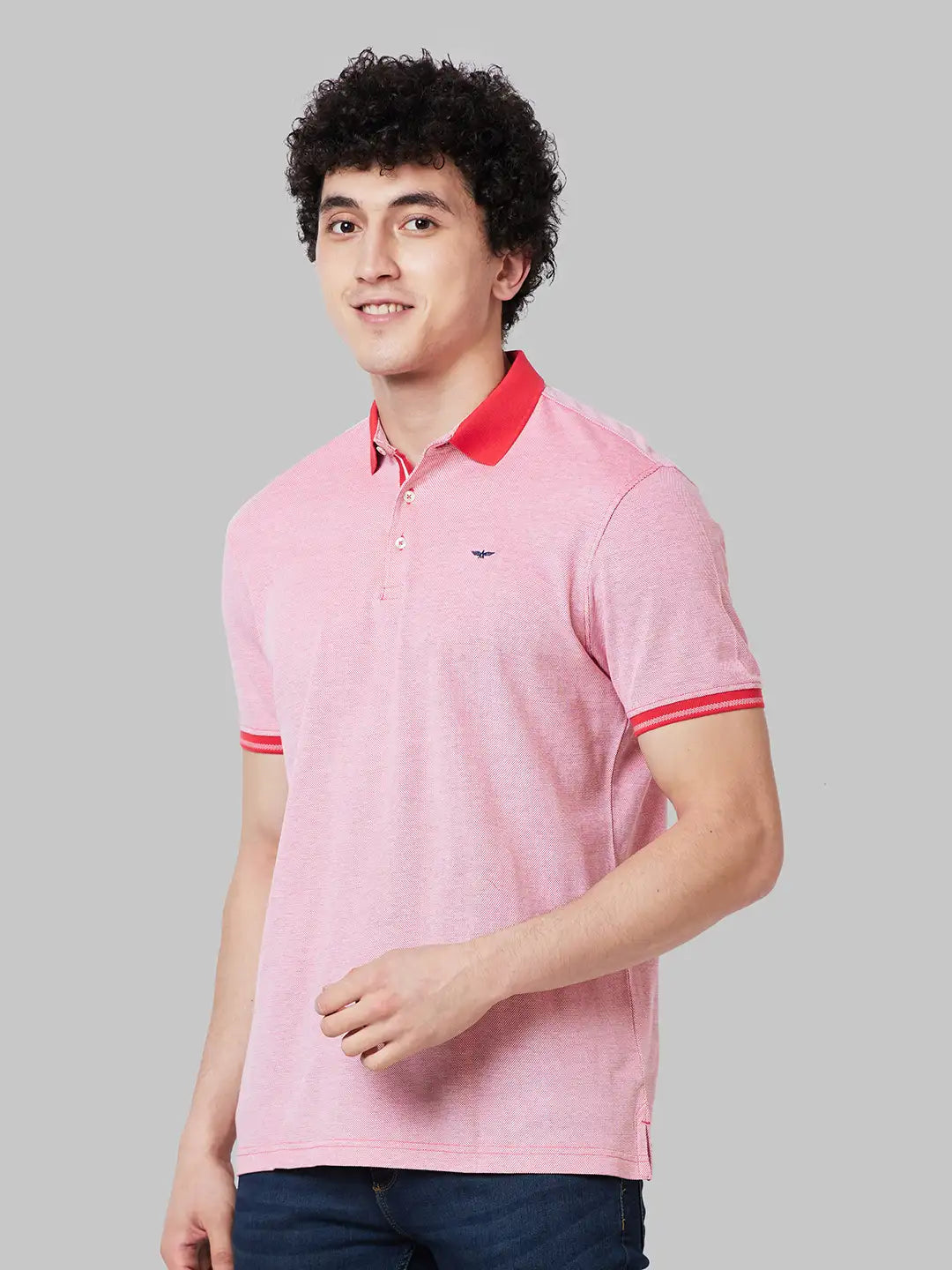 Men Slim Fit Yellow T-Shirt