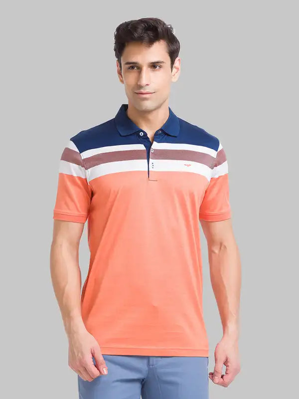 Men Slim Fit Blue T-Shirt