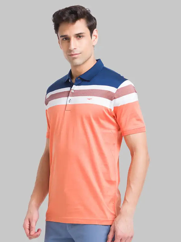 Men Slim Fit Blue T-Shirt