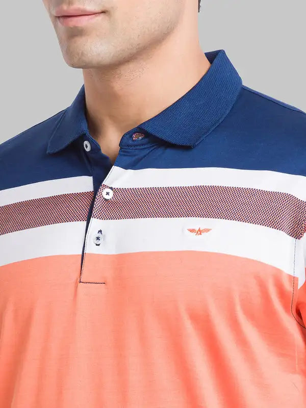 Men Slim Fit Blue T-Shirt