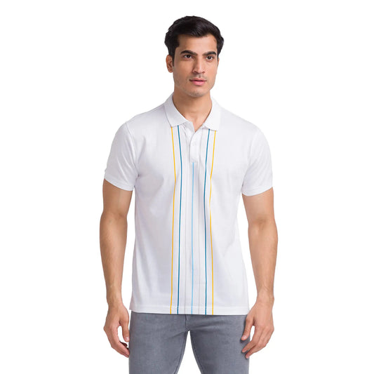Men Slim Fit Blue Polo