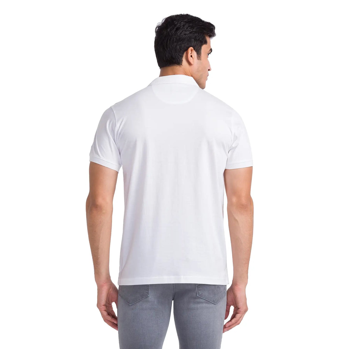 Men Slim Fit Blue Polo