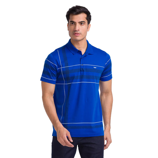 Men Slim Fit Light Blue Polo