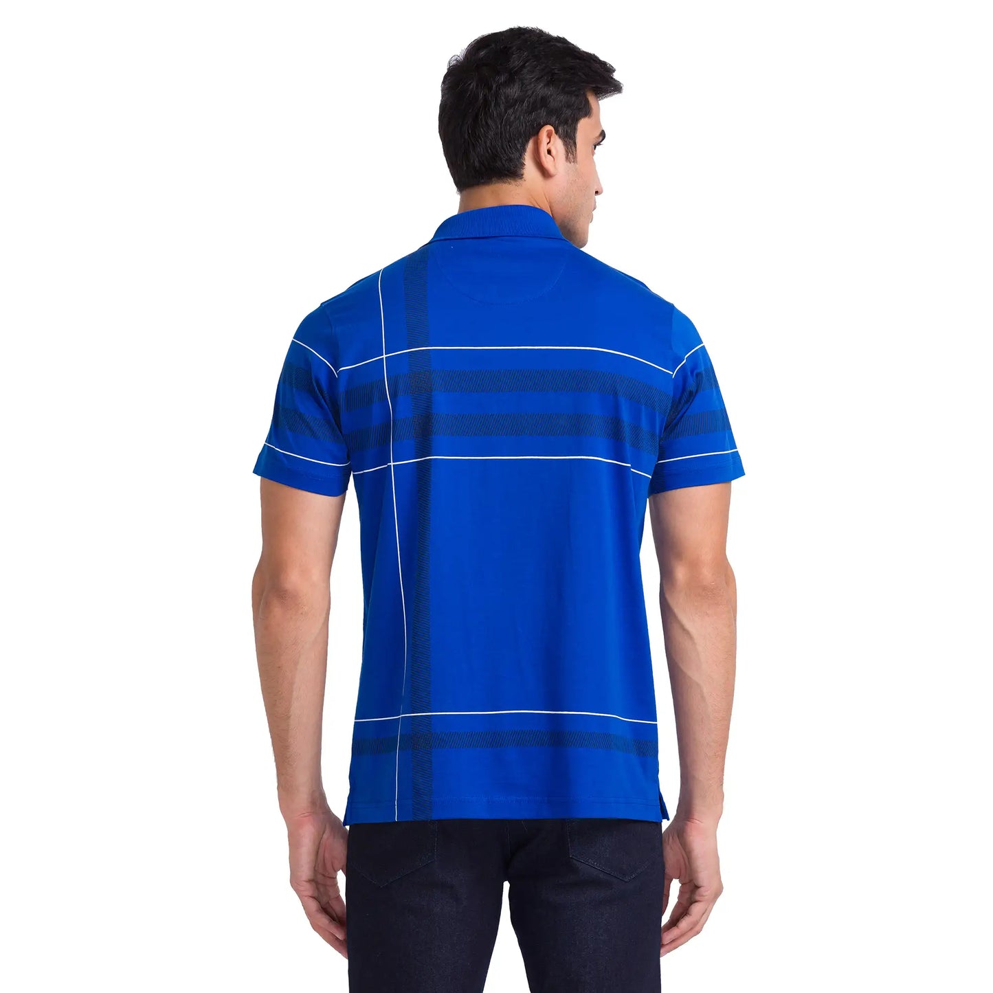 Men Slim Fit Light Blue Polo