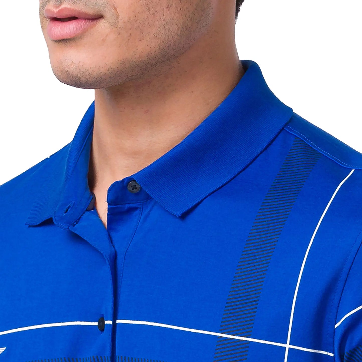 Men Slim Fit Light Blue Polo