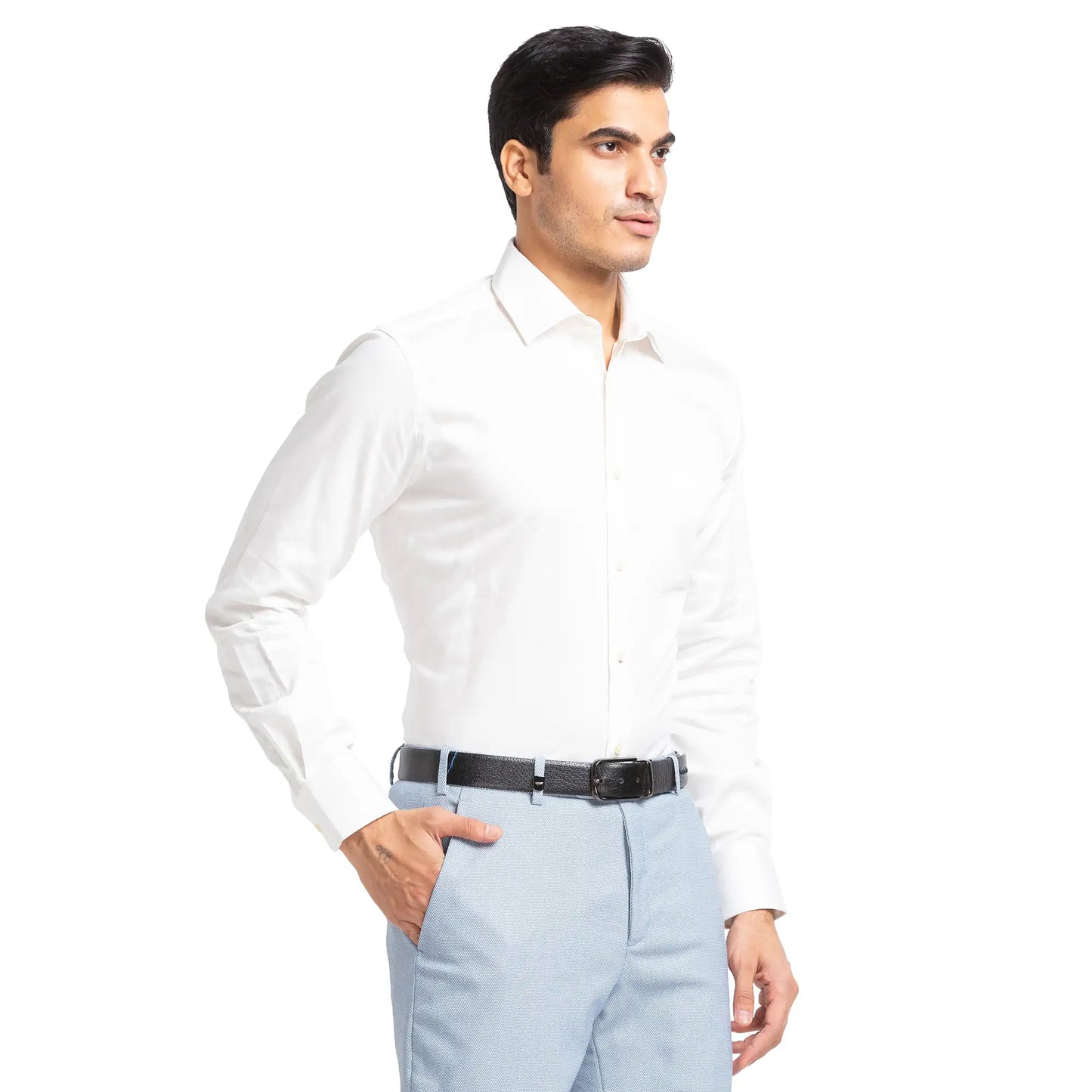 Men Regular Fit Light Blue Shirt
