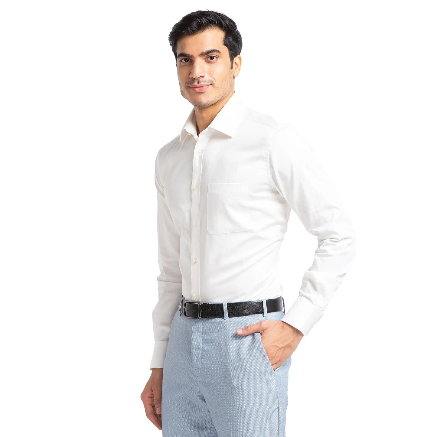 Men Regular Fit Light Blue Shirt