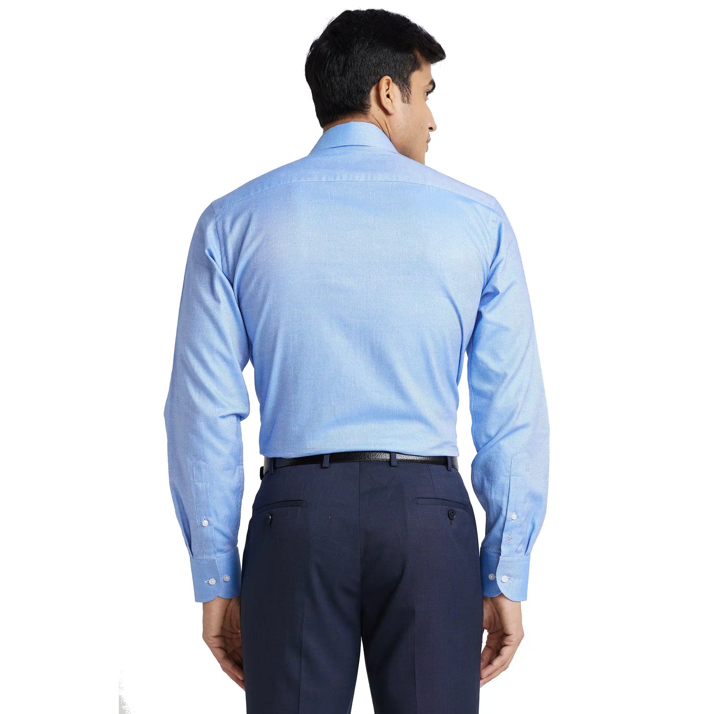 Park Avenue Men Green Structure Luxus Fit Cotton Full Sleeve Shirt
