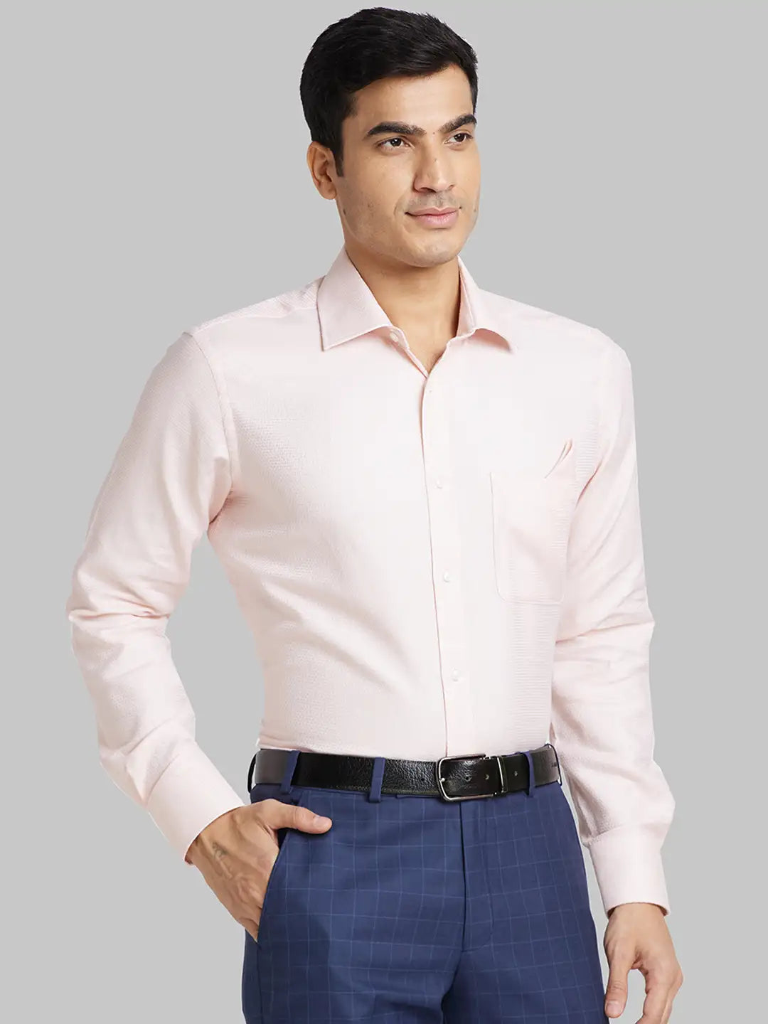 Men Blue Regular Fit Checks Cotton Full Sleeve Shirts