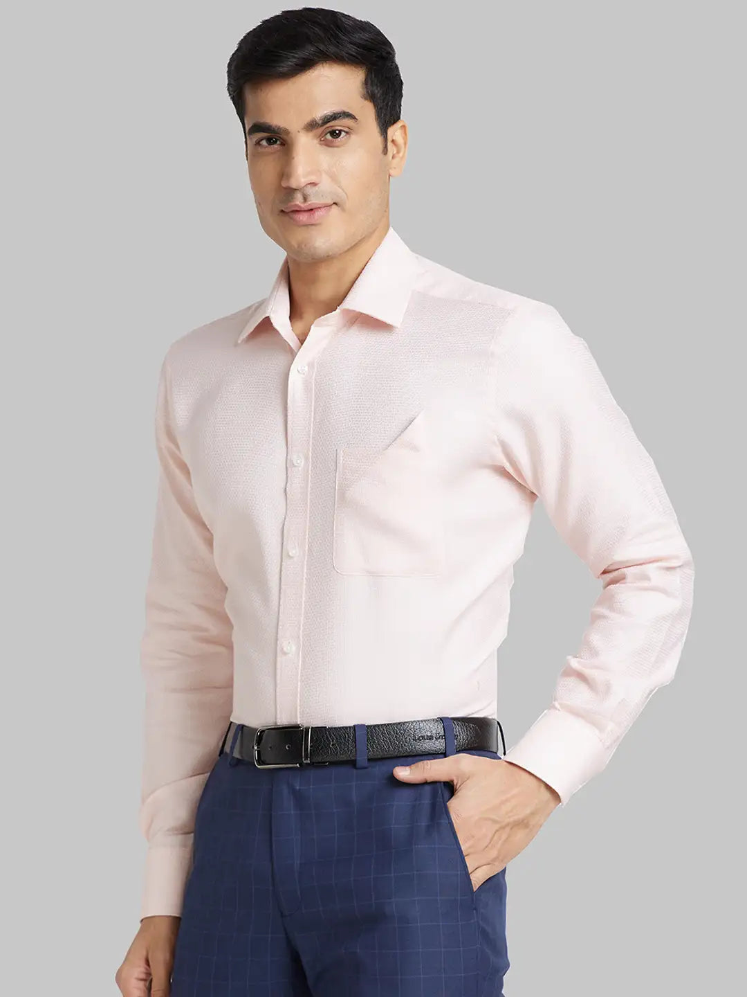Men Blue Regular Fit Checks Cotton Full Sleeve Shirts