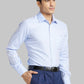 Men Violet Luxus Fit Structure  Cotton Full Sleeve Regular Collar Shirts