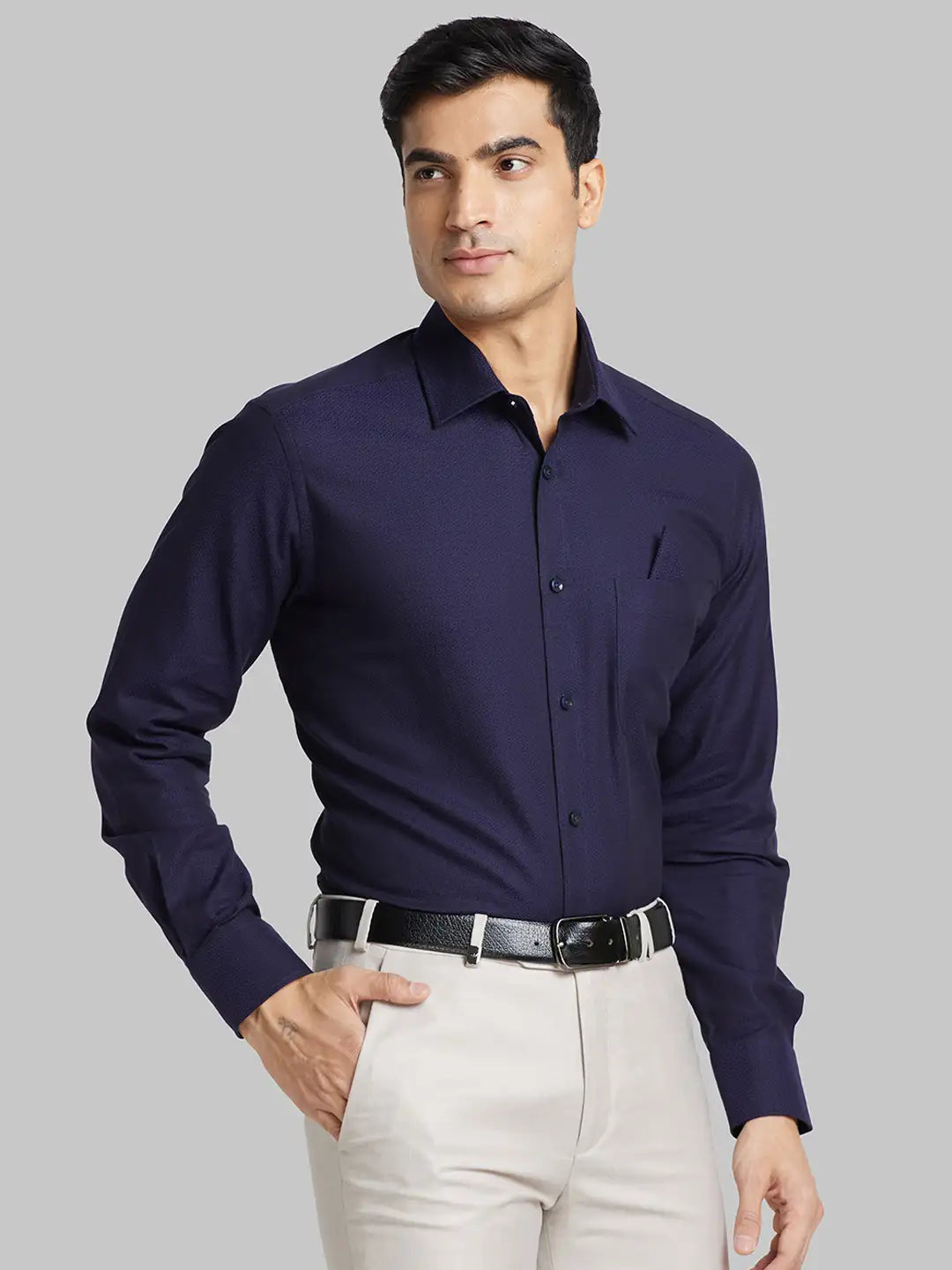 Men Yellow Luxus Fit Solid  Cotton Full Sleeve Regular Collar Shirts
