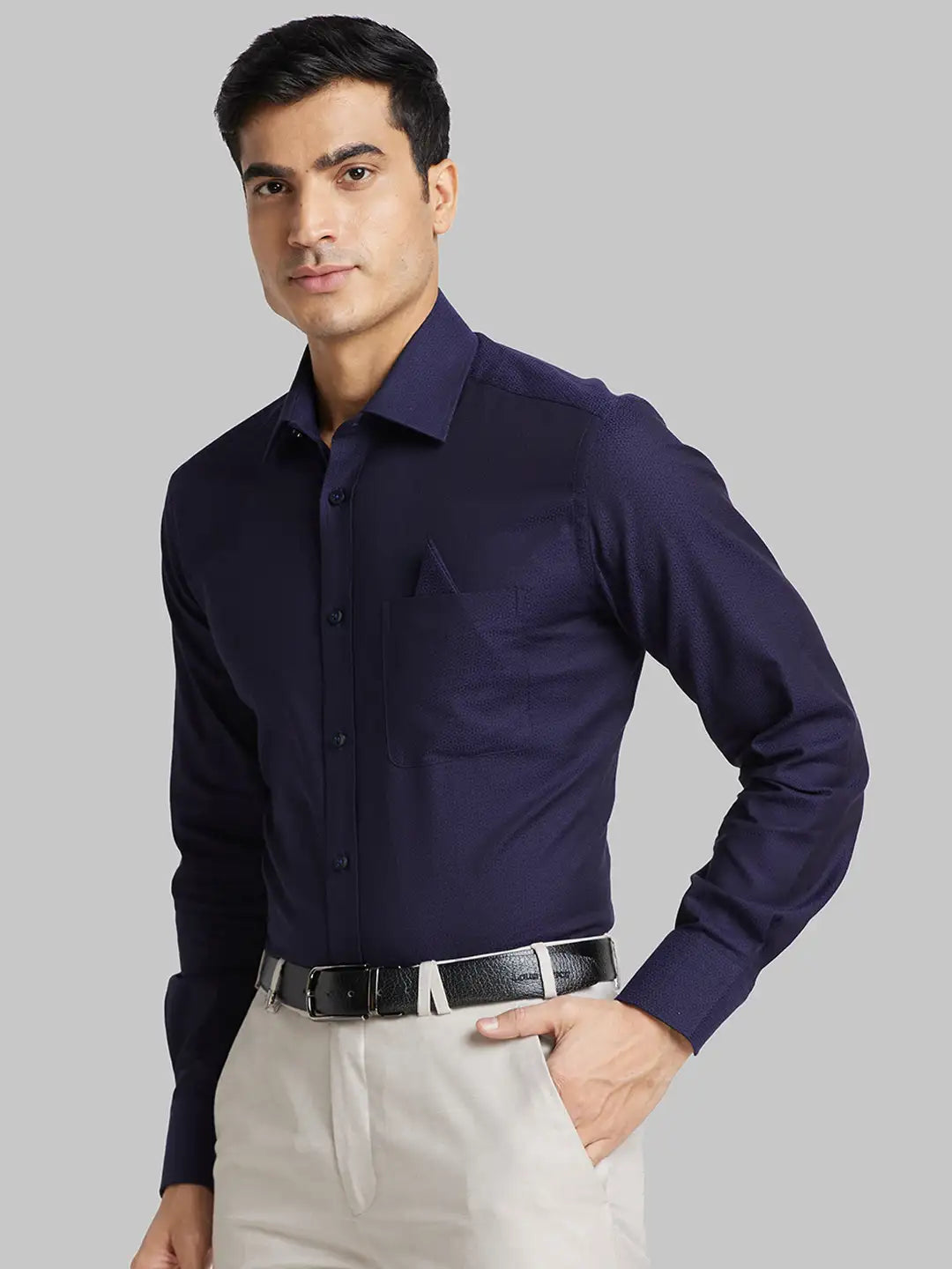 Men Yellow Luxus Fit Solid  Cotton Full Sleeve Regular Collar Shirts