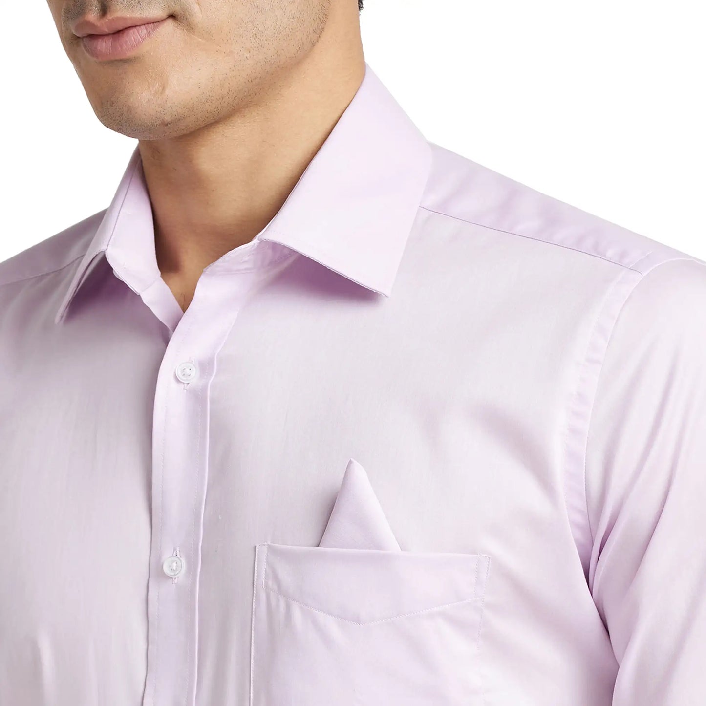 Park Avenue Men Orange Solid Luxus Fit Cotton Full Sleeve Shirt