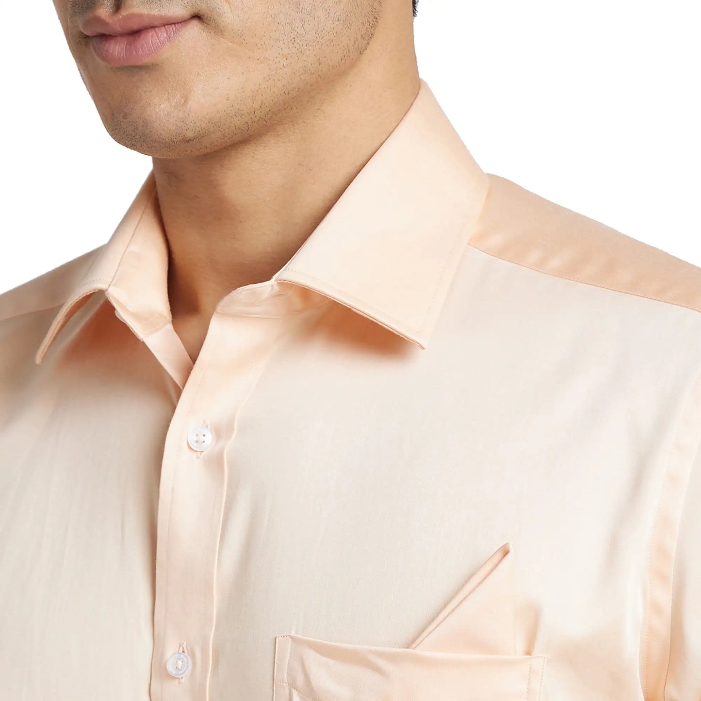 Park Avenue Men Blue Solid Luxus Fit Cotton Full Sleeve Shirt