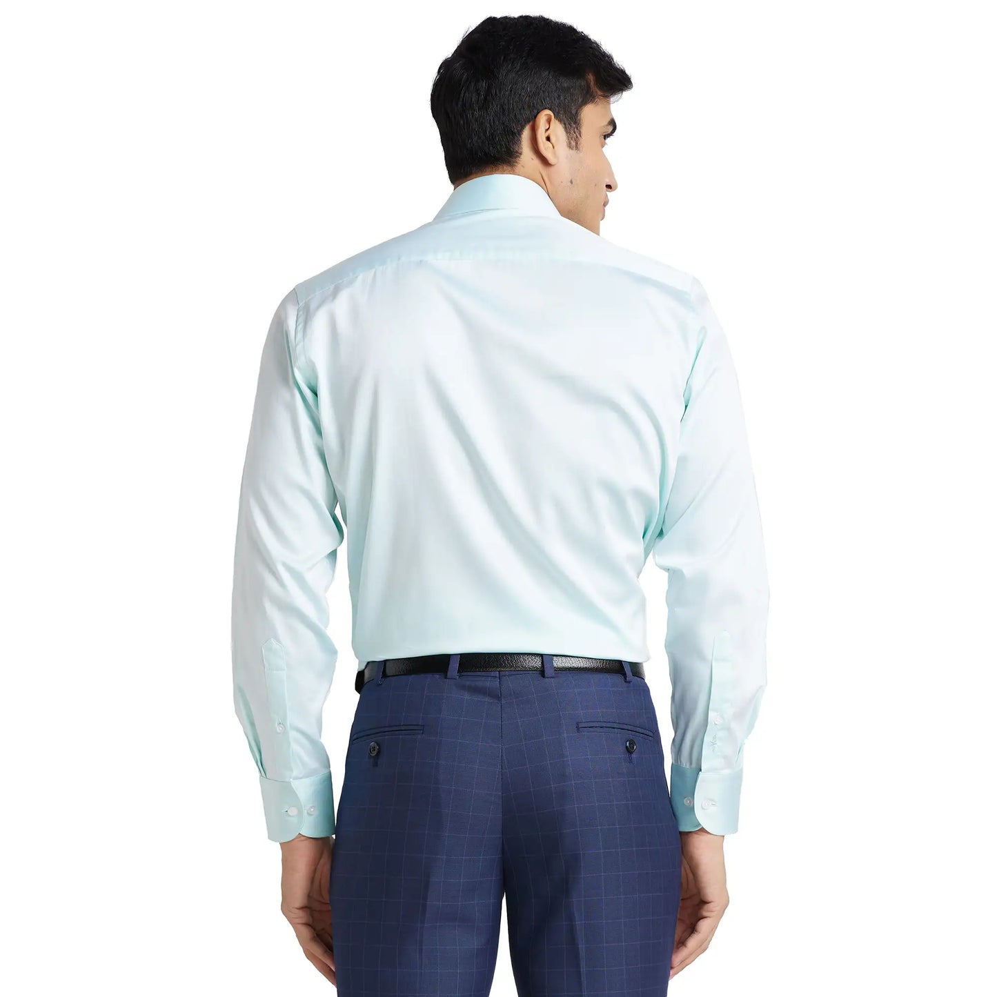 Park Avenue Men Green Solid Regular Fit Cotton Full Sleeve Ainsley Collar Shirt
