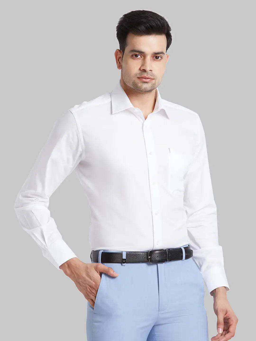 Men Violet Regular Fit Stripe  Cotton Full Sleeve Ainsley Collar Shirts