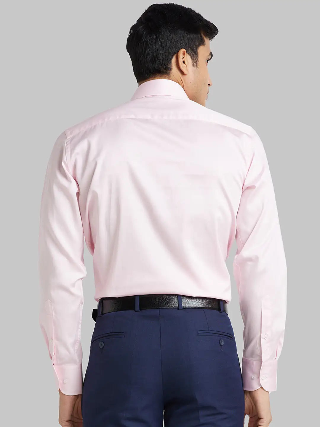 Park Avenue Men Red Structure Regular Fit Cotton Full Sleeve Ainsley Collar Shirt
