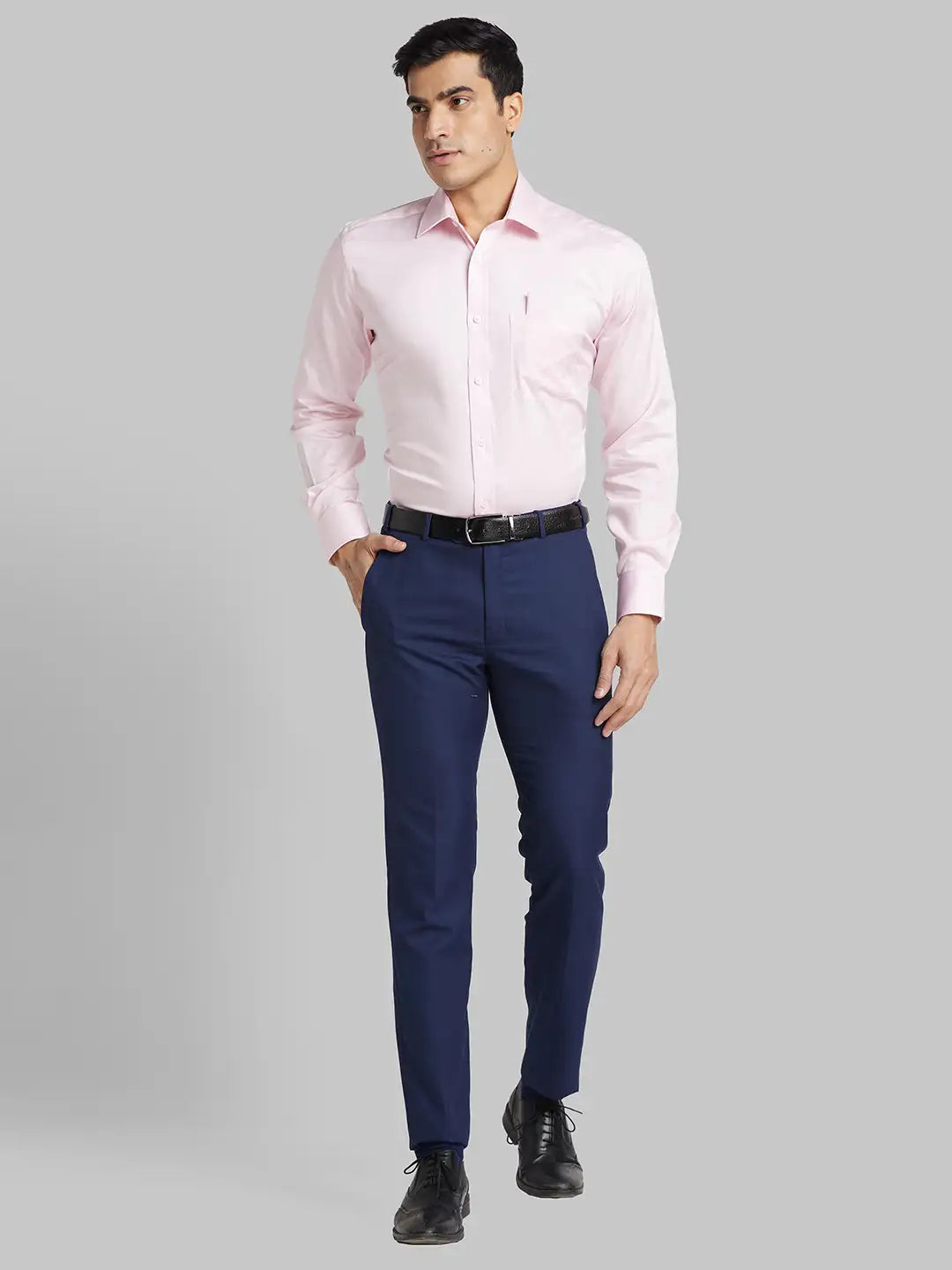 Park Avenue Men Red Structure Regular Fit Cotton Full Sleeve Ainsley Collar Shirt