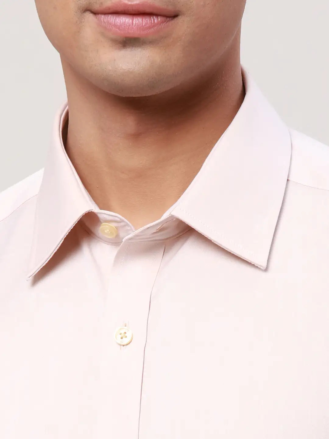 Park Avenue Men Grey Solid Regular Fit Cotton Full Sleeve Ainsley Collar Shirt