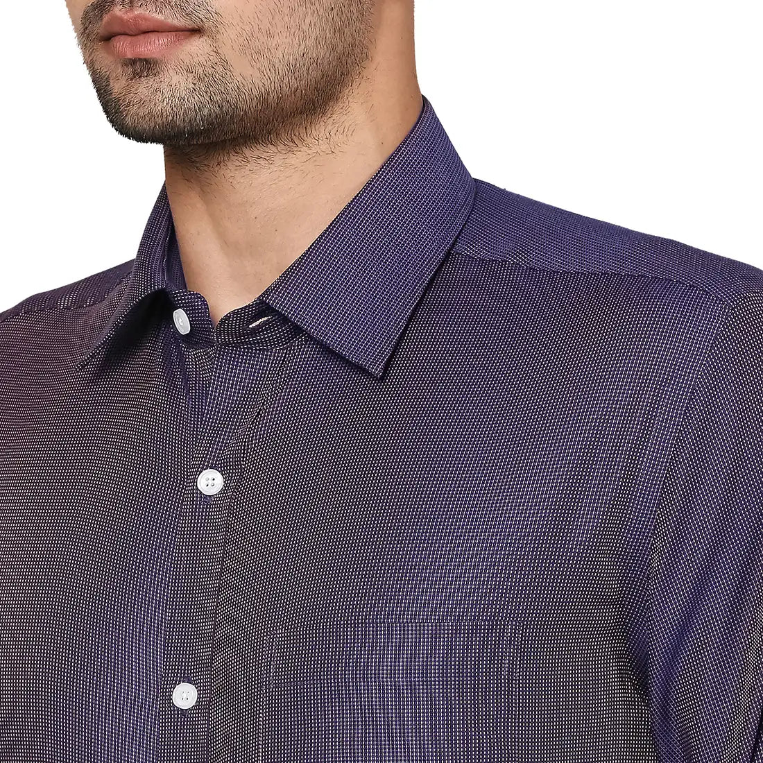 Men Regular fit Medium Blue Shirt