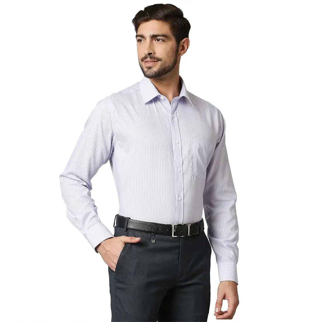 Men Regular fit Medium Blue Shirt