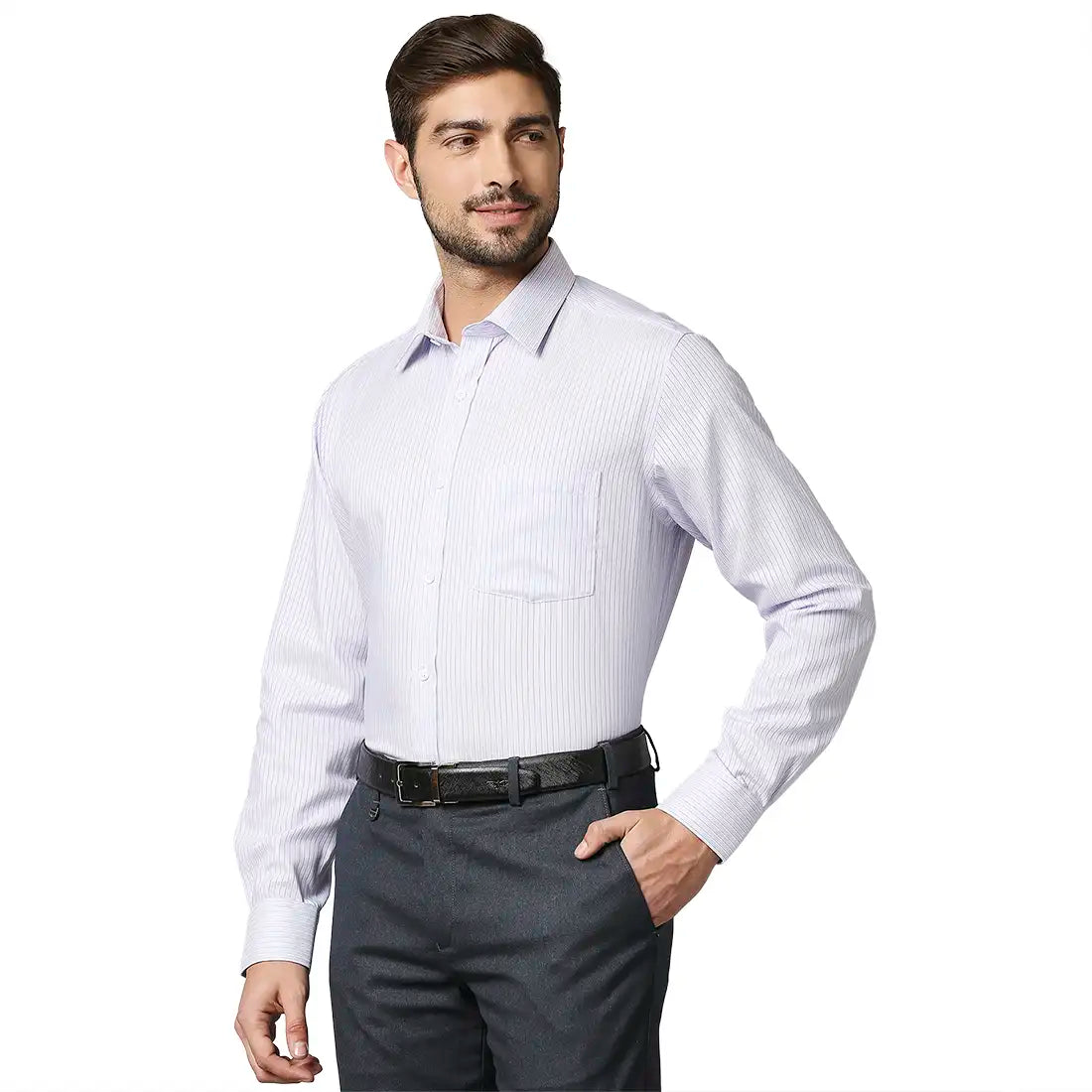 Men Regular fit Medium Blue Shirt