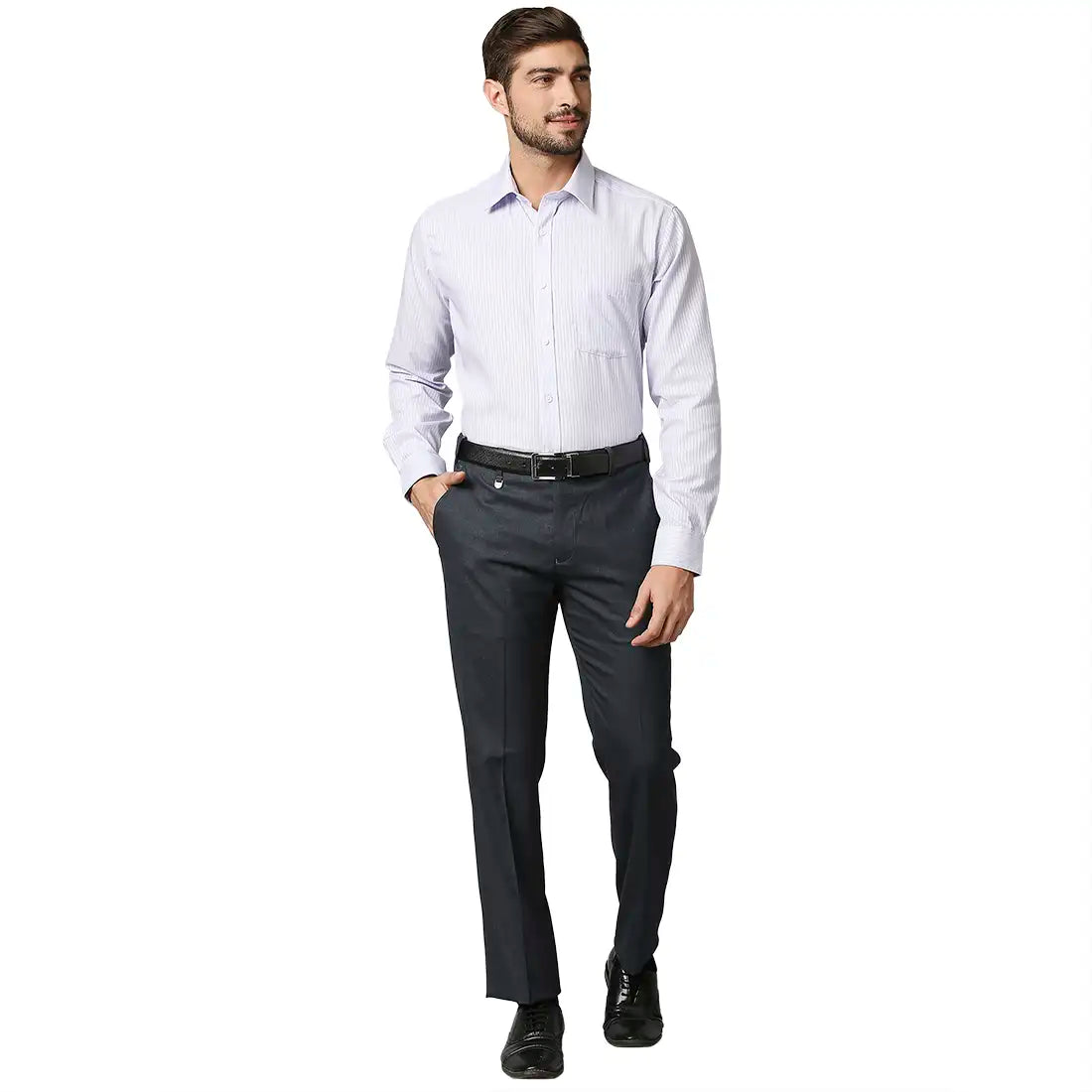 Men Regular fit Medium Blue Shirt