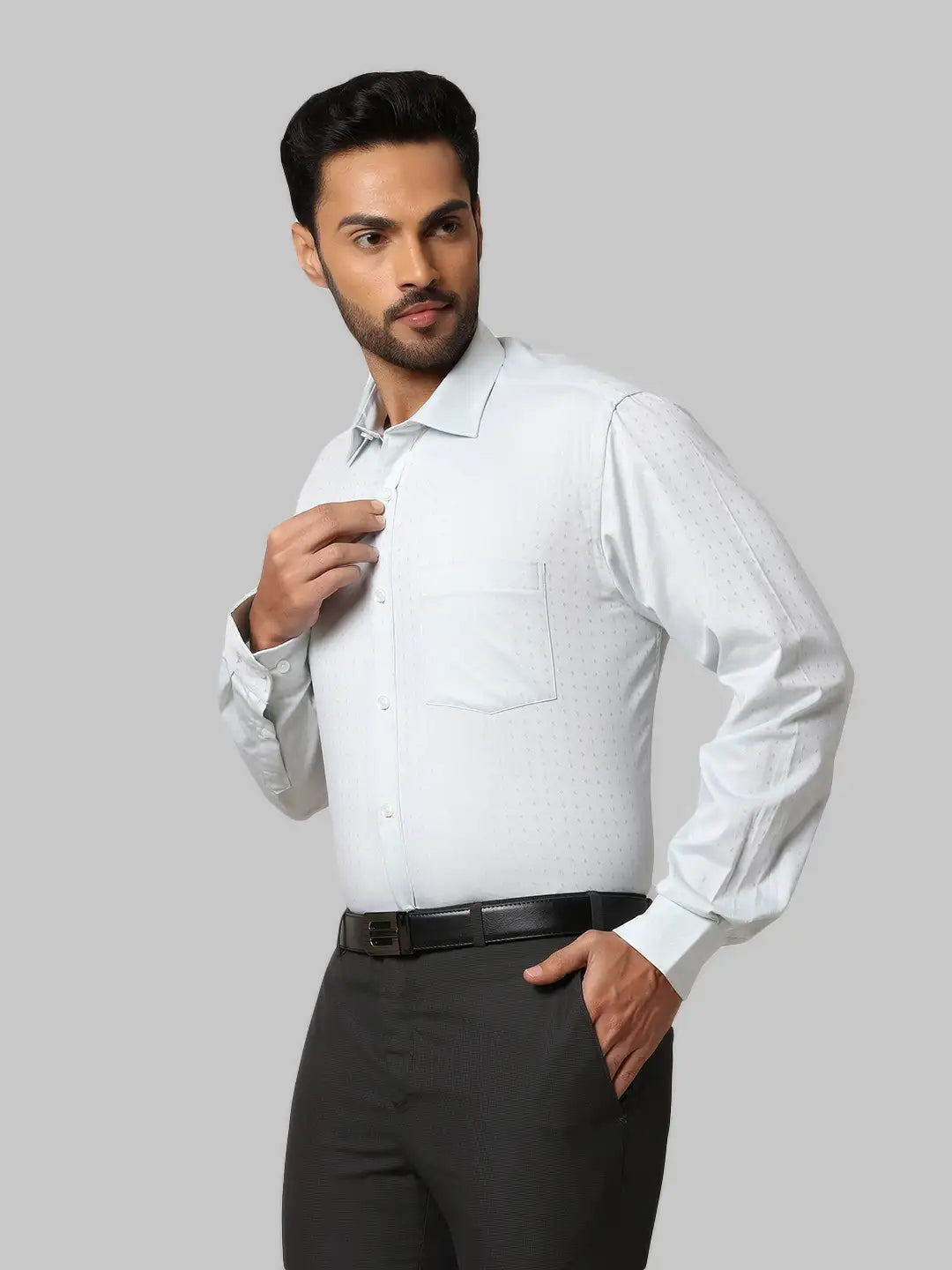 Men Slim Fit White Shirt