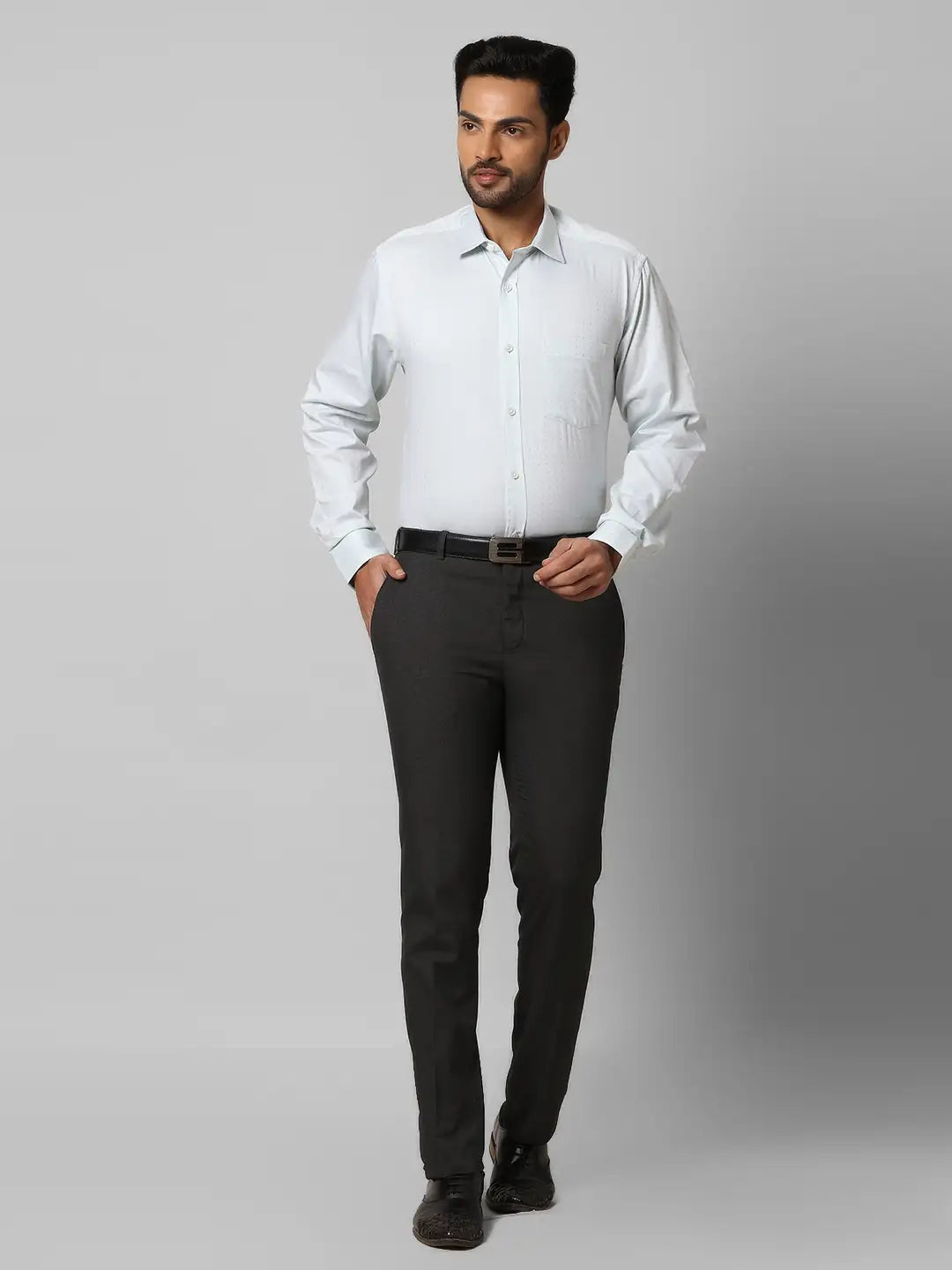 Men Slim Fit White Shirt
