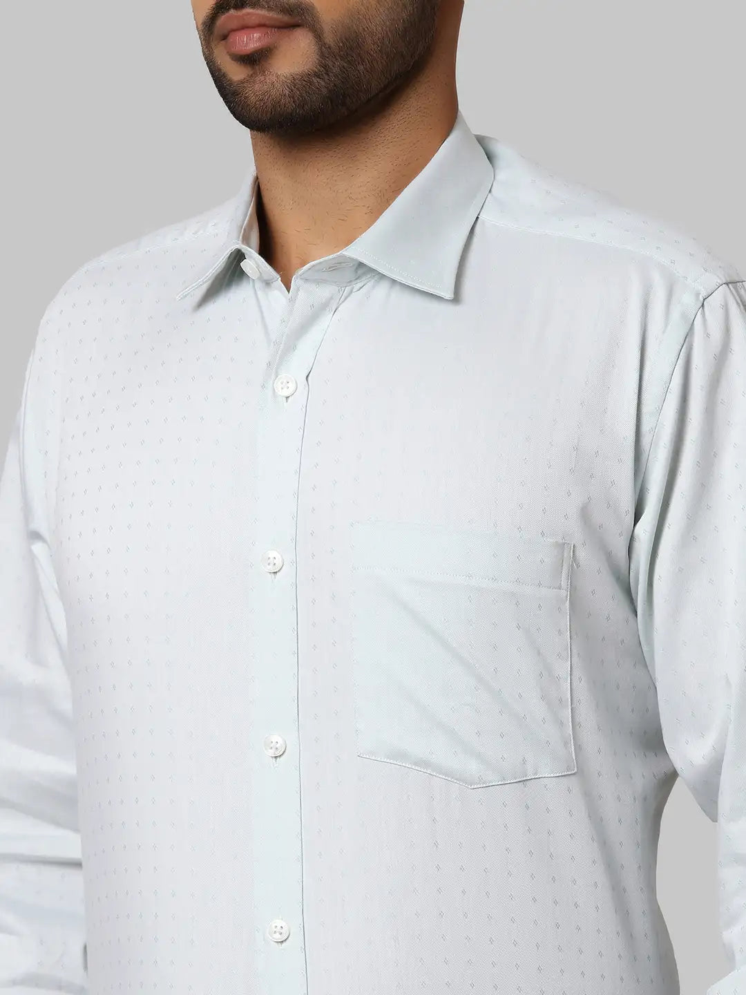 Men Slim Fit White Shirt