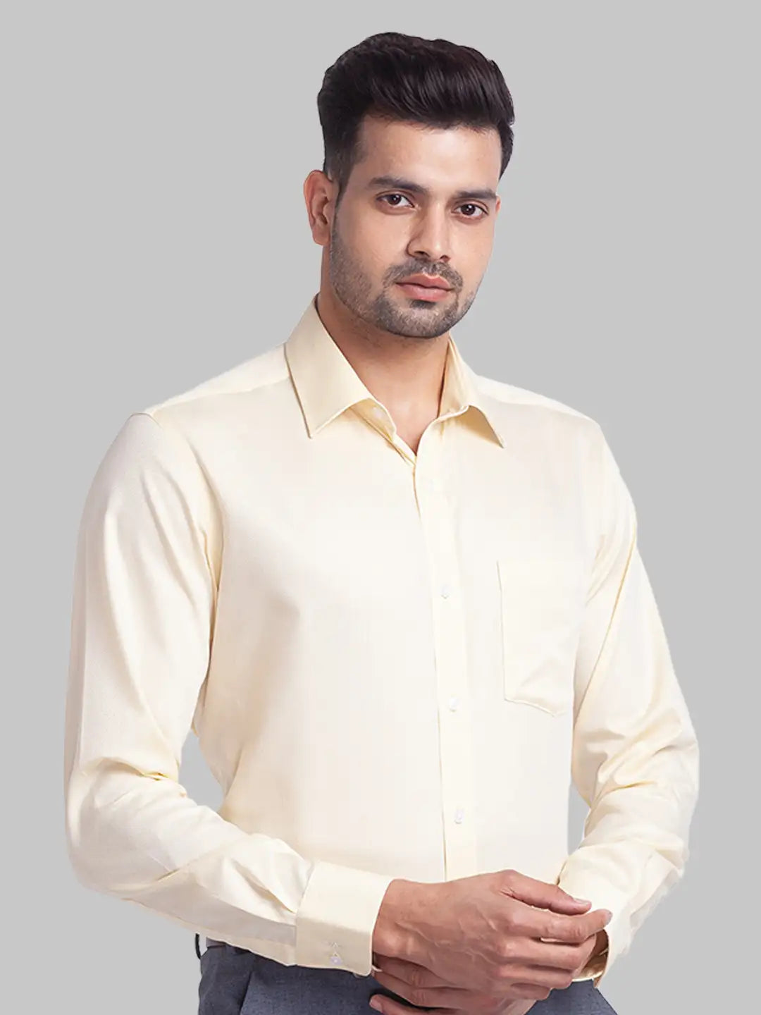Men Regular Fit Fawn Shirt