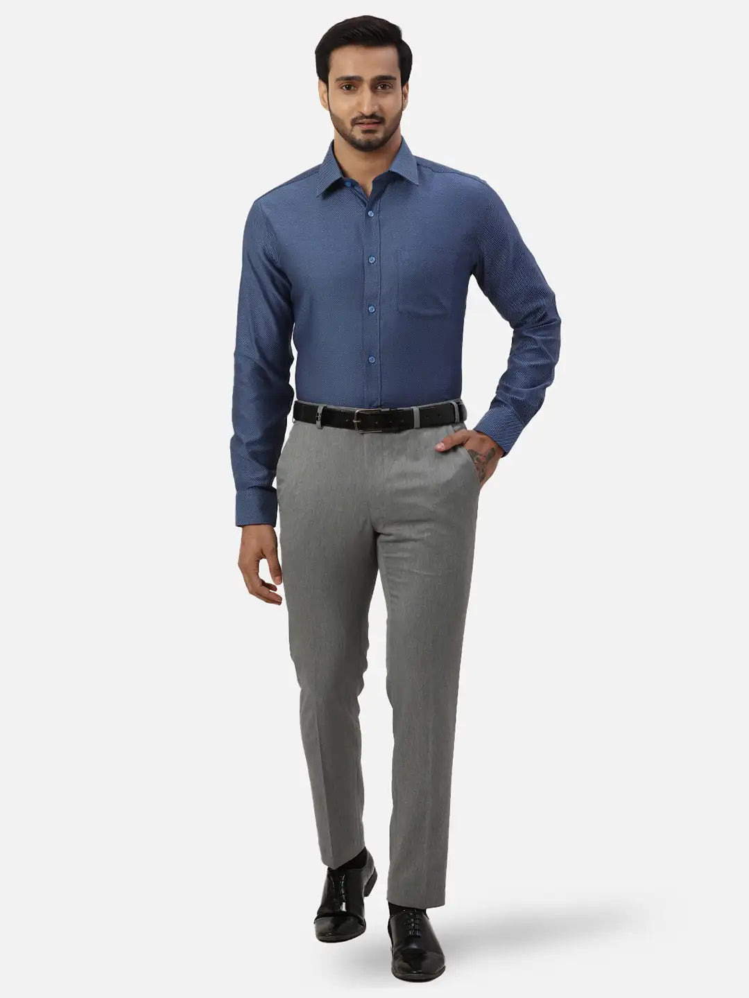 Men Contemporary Fit Green Shirt
