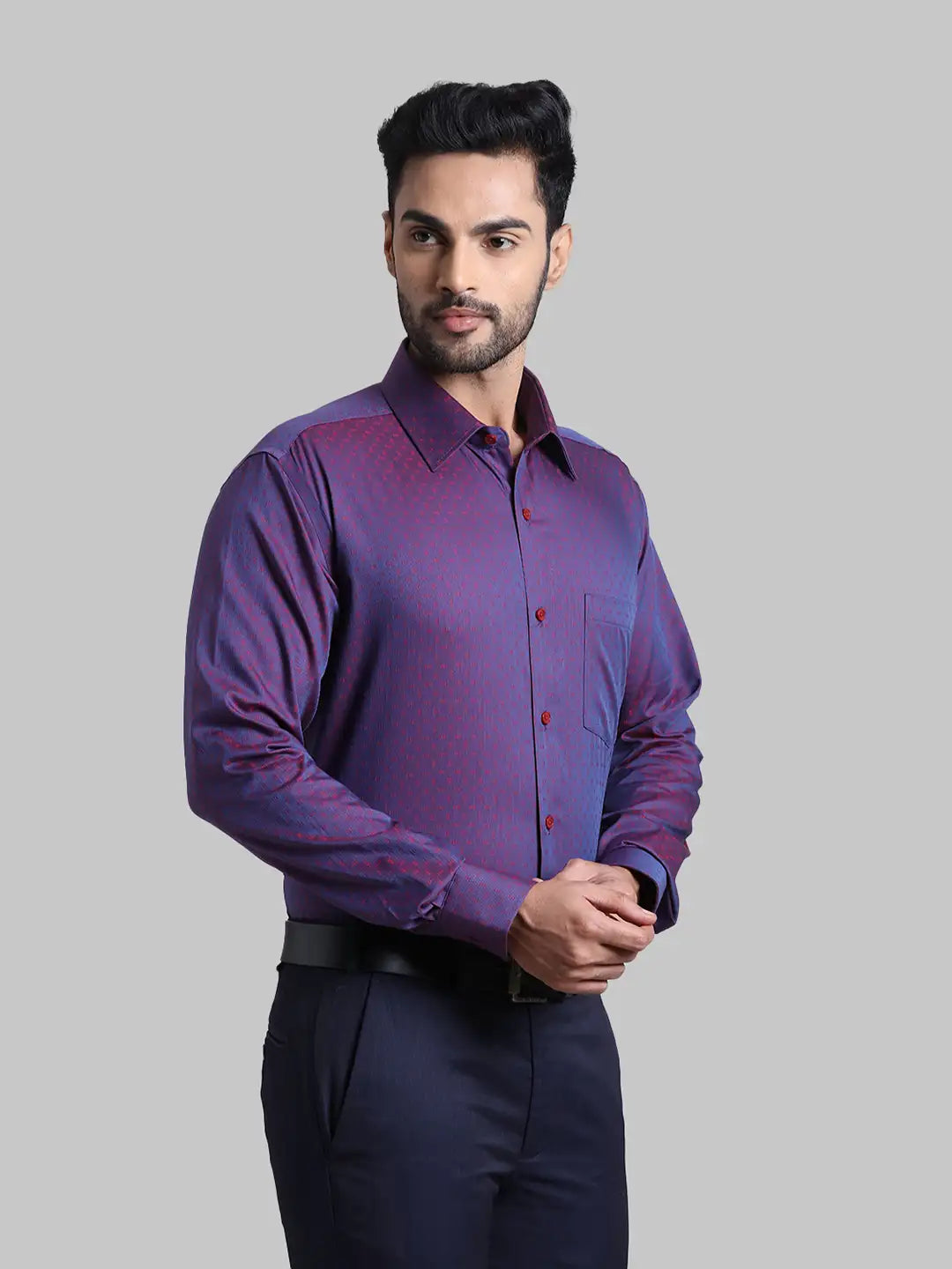 Men Regular Fit  Blue Shirt