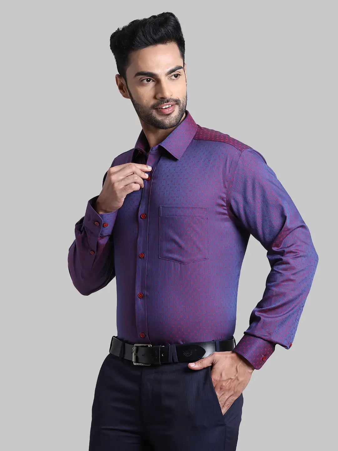 Men Regular Fit  Blue Shirt