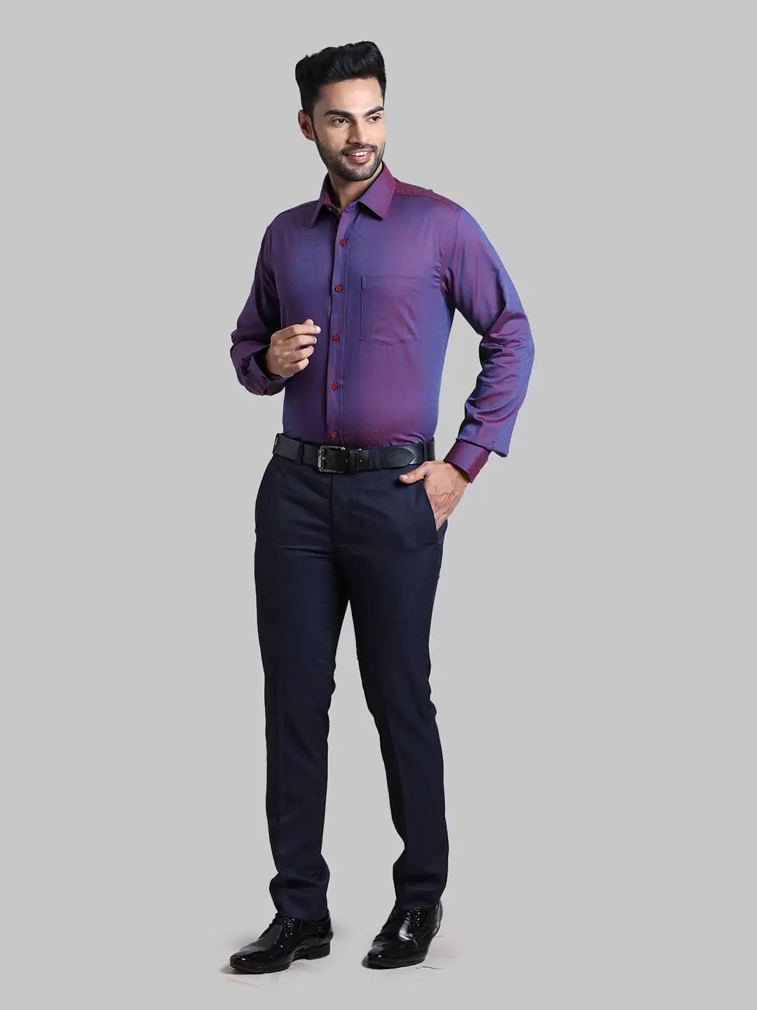 Men Regular Fit  Blue Shirt