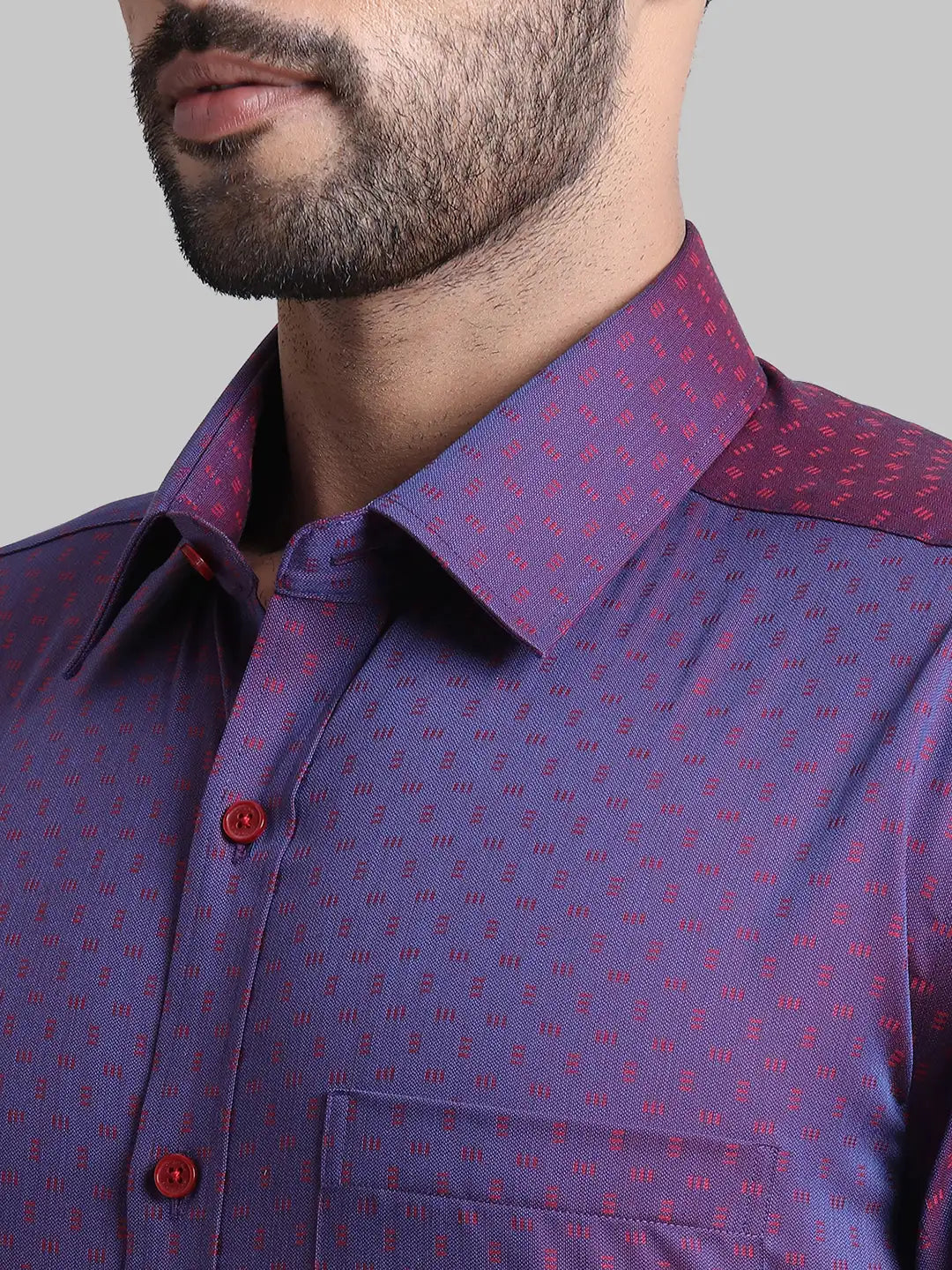 Men Regular Fit  Blue Shirt