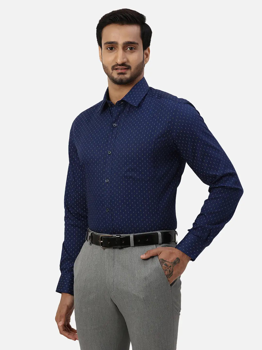 Men Regular Fit Black Shirt