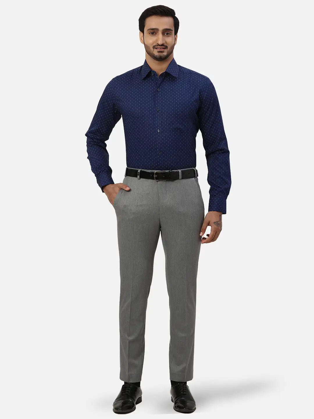 Men Regular Fit Black Shirt