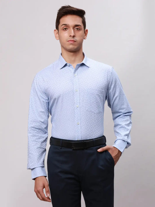 Men Red Regular Fit Print Cotton Full Sleeve Ainsley Collar Shirts