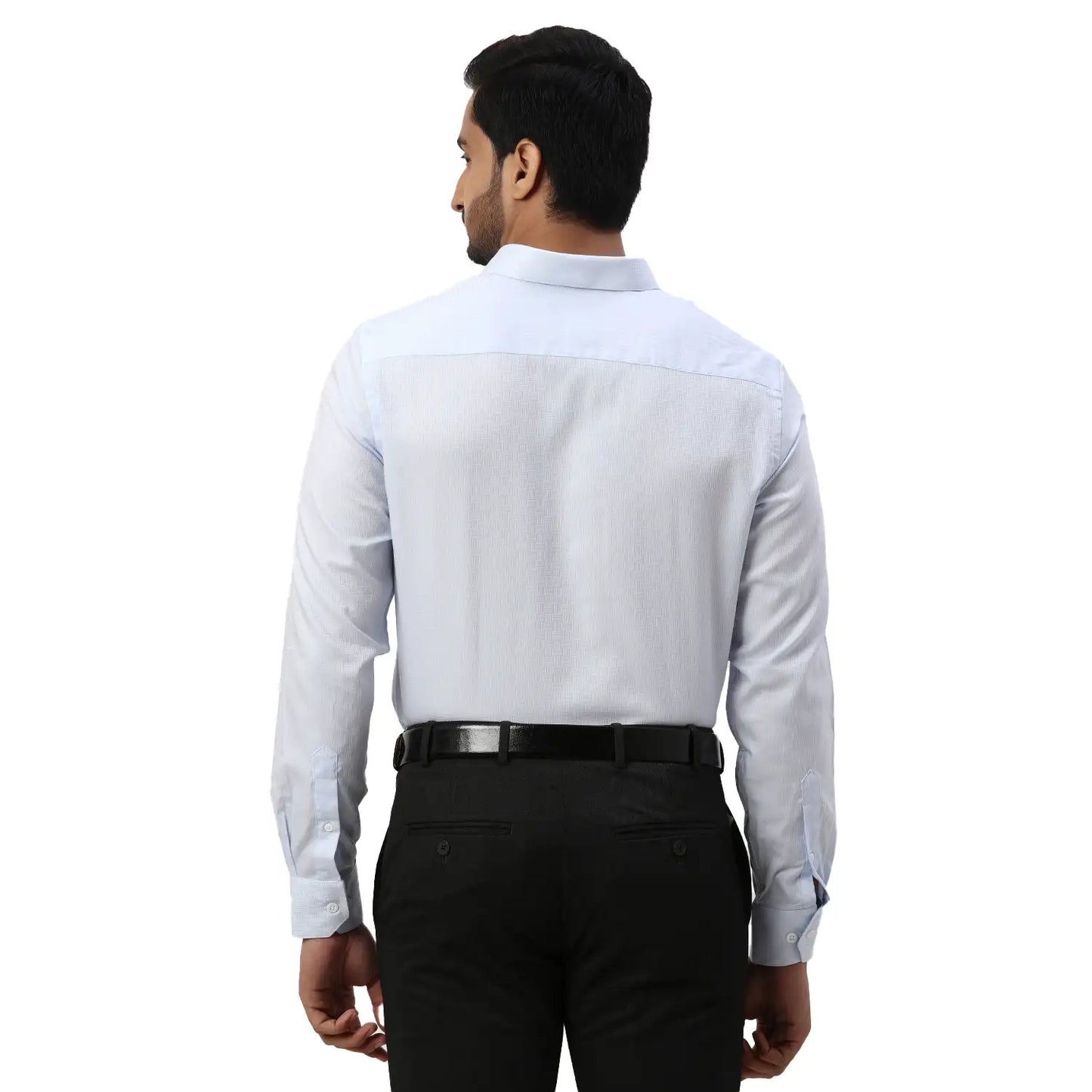 Men White Regular Fit Solid Cotton Blend Full Sleeve Shirts