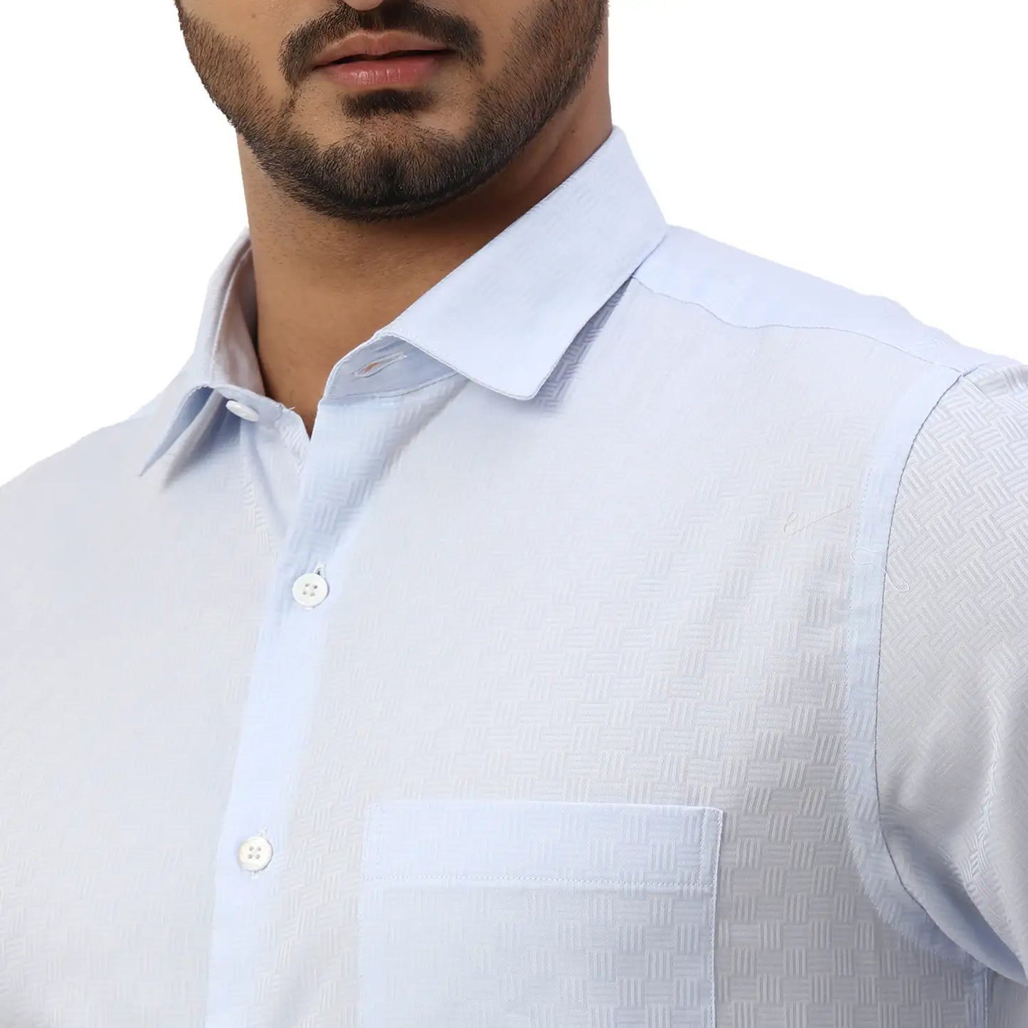 Men White Regular Fit Solid Cotton Blend Full Sleeve Shirts
