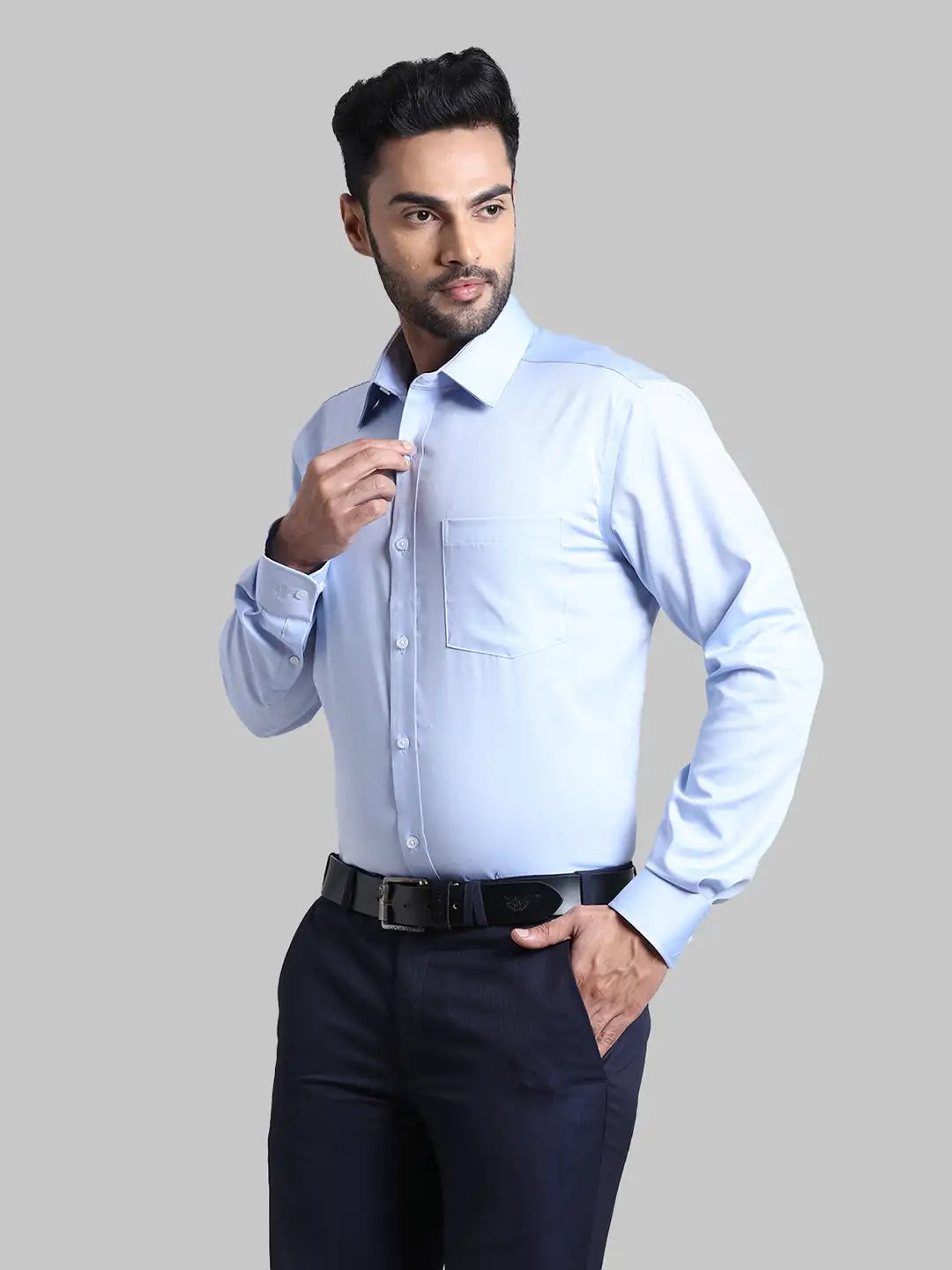 Men Regular Fit  Blue Shirt