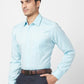 Park Avenue Men Blue Solid Regular Fit Cotton Full Sleeve Ainsley Neck Shirt
